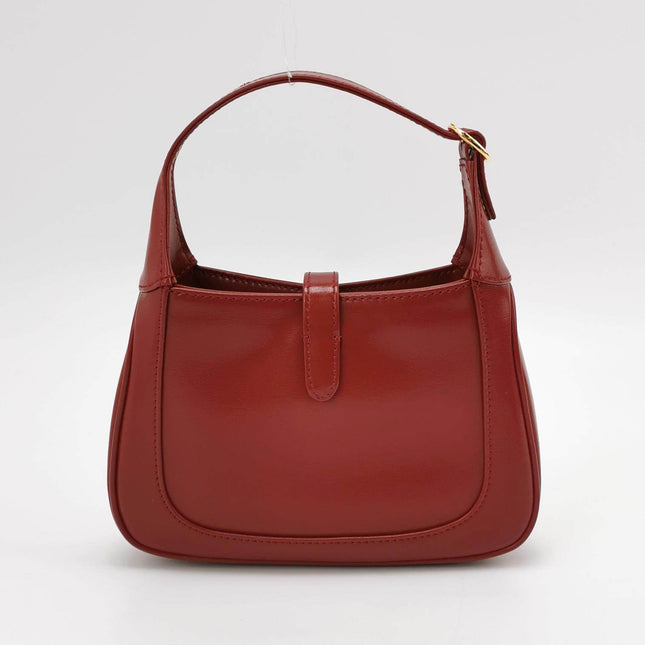 Sold Gucci Jackie 1961 Mini Burgundy Leather Bag Two Way Carry