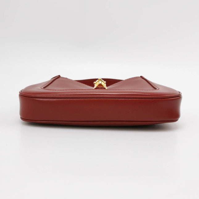 Sold Gucci Jackie 1961 Mini Burgundy Leather Bag Two Way Carry