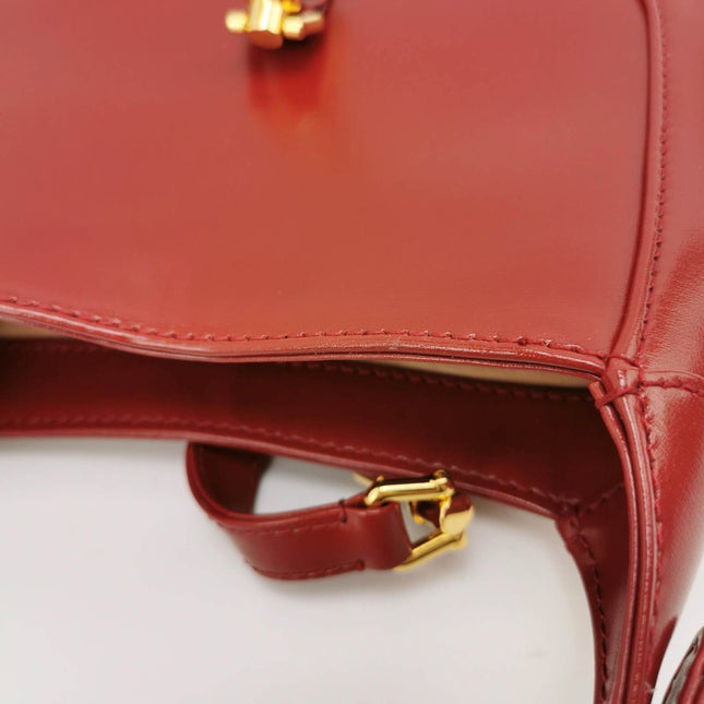 Sold Gucci Jackie 1961 Mini Burgundy Leather Bag Two Way Carry