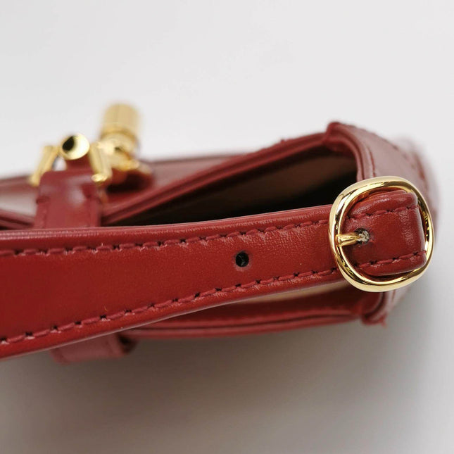 Sold Gucci Jackie 1961 Mini Burgundy Leather Bag Two Way Carry