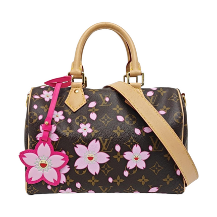 Louis Vuitton x Takashi Murakami Speedy 25 Cherry Blossoms on Monogram Crossbody Bag