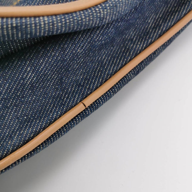 Sold Dior Saddle Vintage Navy Denim with Silk Lining and Leather Trim