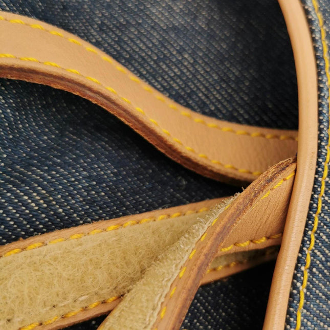 Sold Dior Saddle Vintage Navy Denim with Silk Lining and Leather Trim