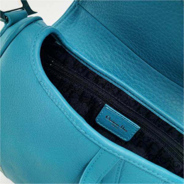 Sold Dior Saddle Vintage Leather Baby Blue with Silver Hardware