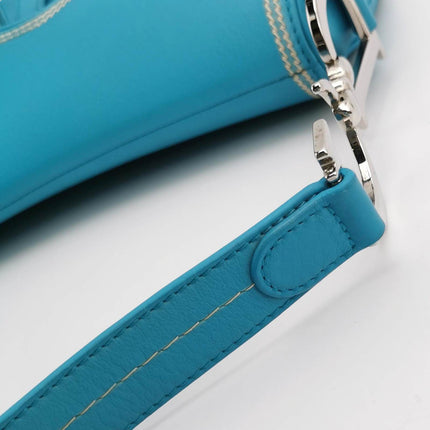 Sold Dior Saddle Vintage Leather Baby Blue with Silver Hardware