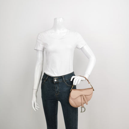 Sold Dior Saddle Mini Silk Satin Pink with crystals