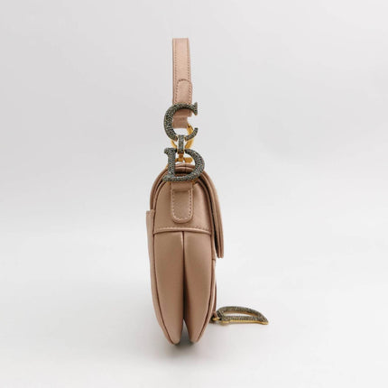 Sold Dior Saddle Mini Silk Satin Pink with crystals