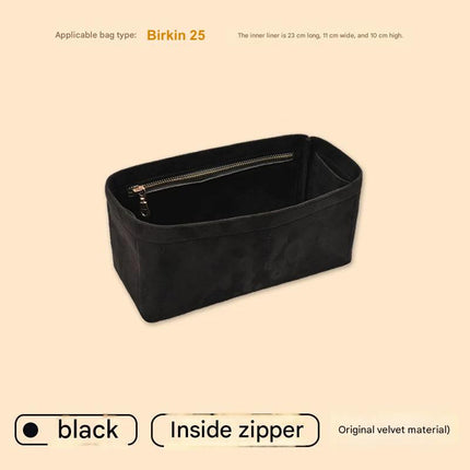Organiser Insert fit for Hermès Birkin 25 30 35 Velvet Material Soft and Firm