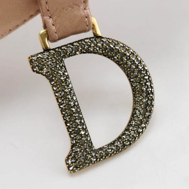 Sold Dior Saddle Mini Silk Satin Pink with crystals