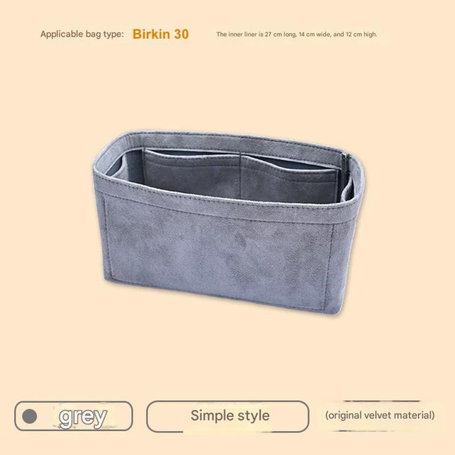 Organiser Insert fit for Hermès Birkin 25 30 35 Velvet Material Soft and Firm