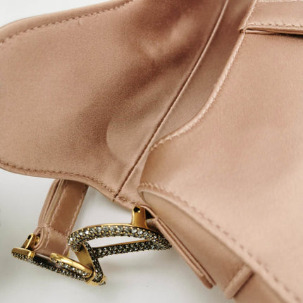 Sold Dior Saddle Mini Silk Satin Pink with crystals