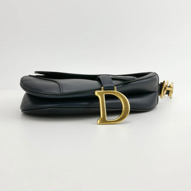 Sold Christian Dior Saddle Medium Navy Smooth Calfskin Leather