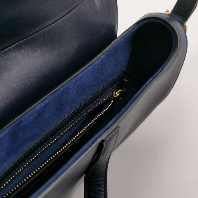 Sold Christian Dior Saddle Medium Navy Smooth Calfskin Leather