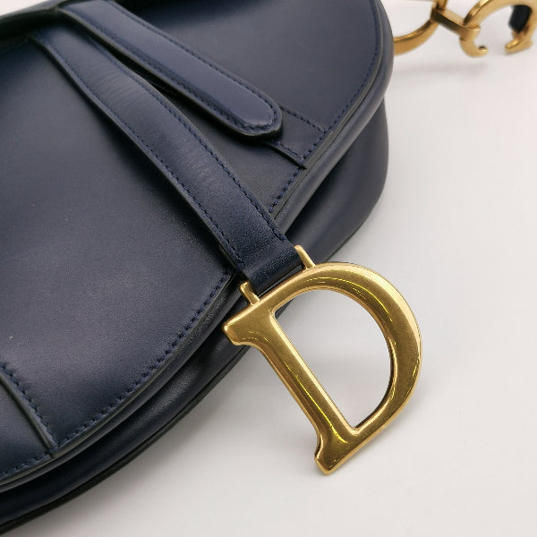 Sold Christian Dior Saddle Medium Navy Smooth Calfskin Leather