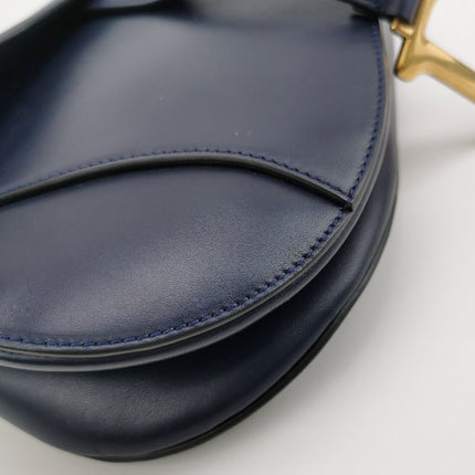 Sold Christian Dior Saddle Medium Navy Smooth Calfskin Leather