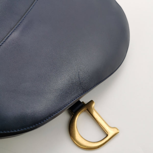 Sold Christian Dior Saddle Medium Navy Smooth Calfskin Leather