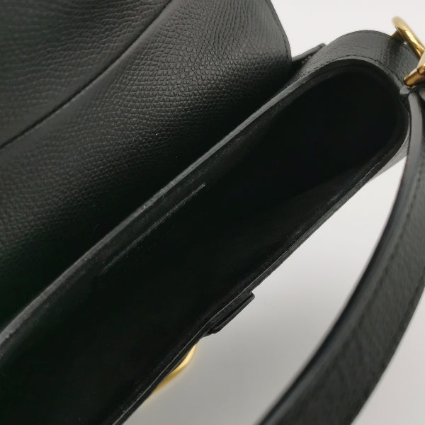 Sold Dior Saddle Mini Black Grained Leather with Gold Hardware