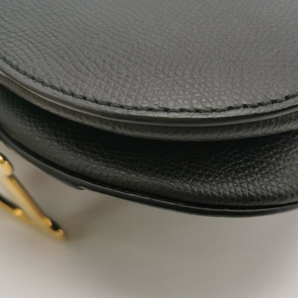 Sold Dior Saddle Mini Black Grained Leather with Gold Hardware