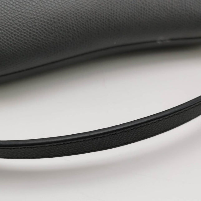 Sold Dior Saddle Mini Black Grained Leather with Gold Hardware