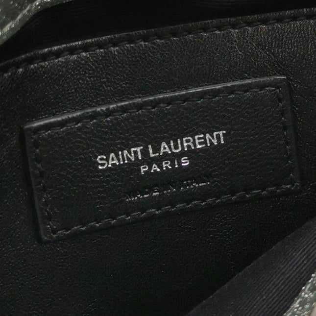 Sold Saint Laurent Metallic Fabric Y Matelasse Monogram Small Lou lou Bag