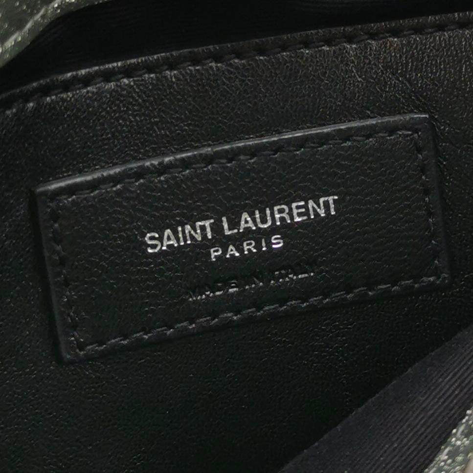 Sold Saint Laurent Metallic Fabric Y Matelasse Monogram Small Lou lou Bag