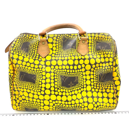 Louis Vuitton x Yayoi Kusama Limited Edition Speedy 30 Yellow Top Handle Bag