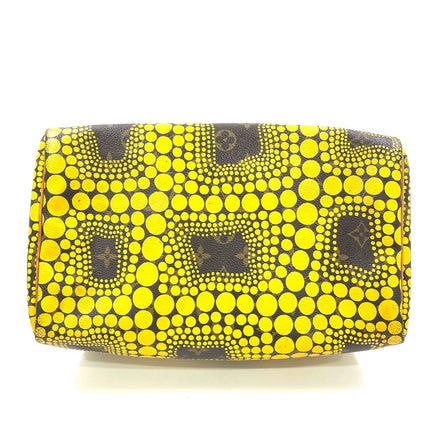 Louis Vuitton x Yayoi Kusama Limited Edition Speedy 30 Yellow Top Handle Bag