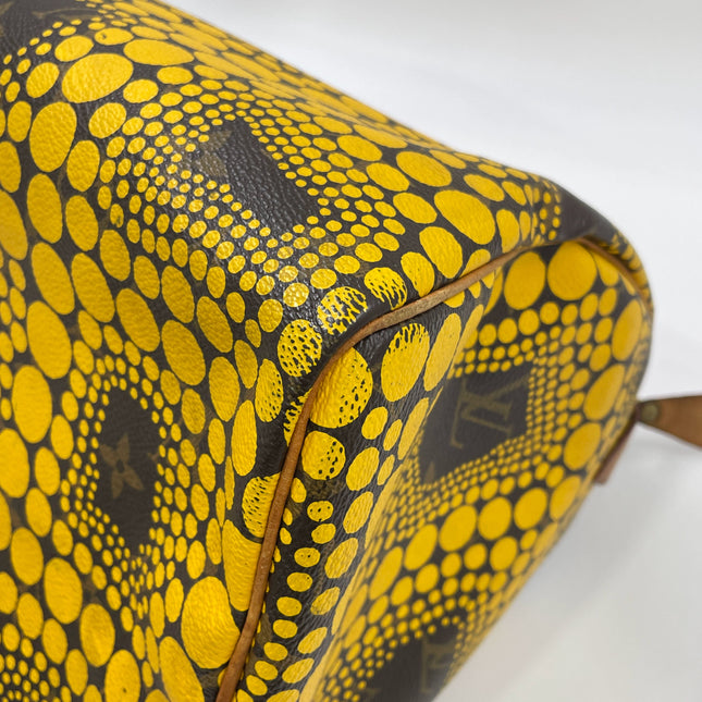 Louis Vuitton x Yayoi Kusama Limited Edition Speedy 30 Yellow Top Handle Bag
