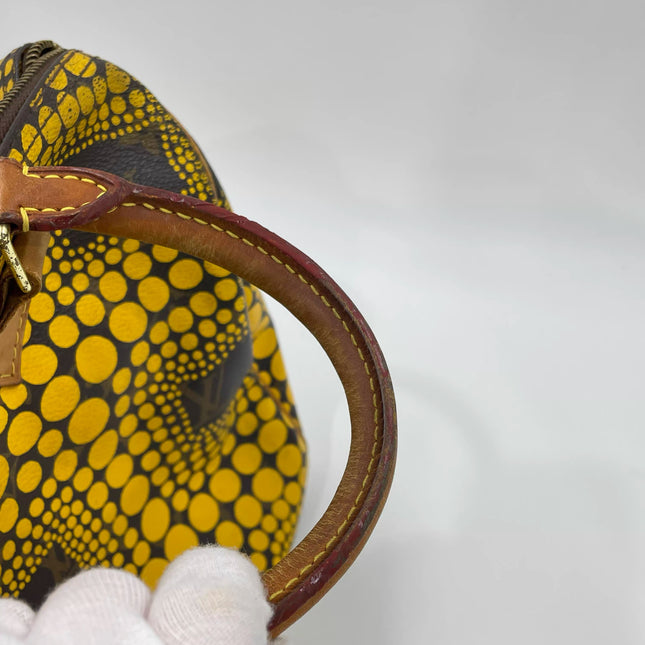 Louis Vuitton x Yayoi Kusama Limited Edition Speedy 30 Yellow Top Handle Bag