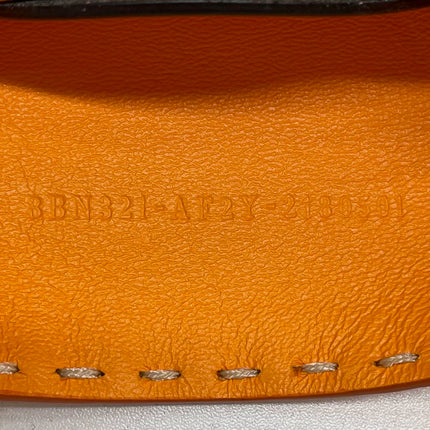 Fendi Peekaboo ISeeU Sellier Orange / White Interlace Leather Medium Top Handle Bag