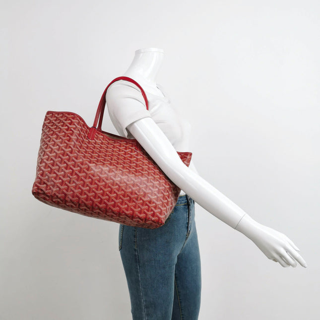 Sold Goyard Saint Louis PM Tote Medium Red