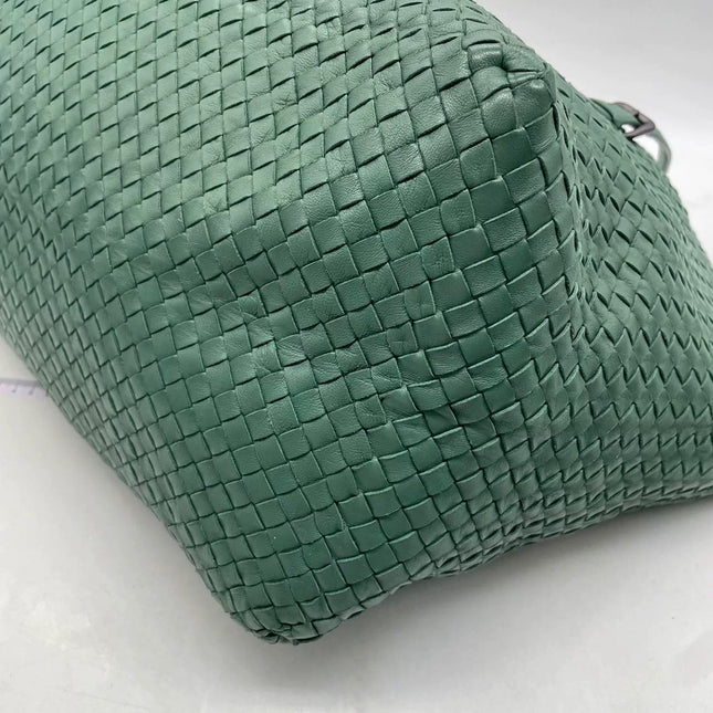 Bottega Veneta Cesta Shopper Tote Nappa Intrecciato Leather Dark Green Medium 40cm