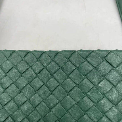 Bottega Veneta Cesta Shopper Tote Nappa Intrecciato Leather Dark Green Medium 40cm