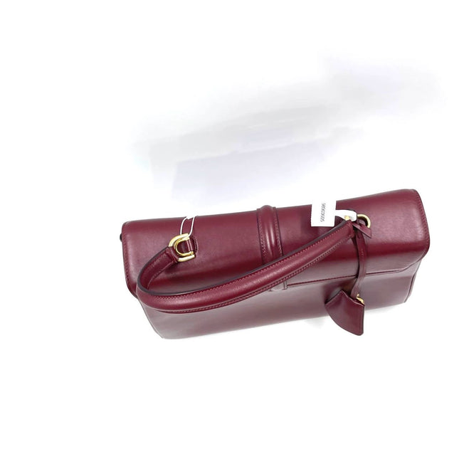Celine 16 Bag Medium Burgundy Smooth Calfskin Leather With Strap