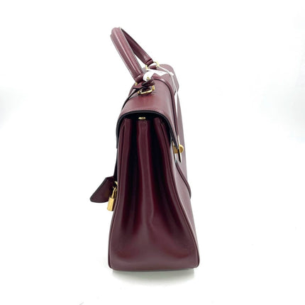 Celine 16 Bag Medium Burgundy Smooth Calfskin Leather With Strap