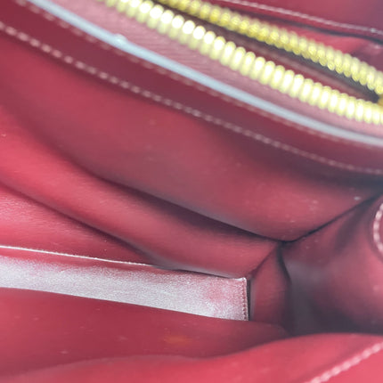 Celine 16 Bag Medium Burgundy Smooth Calfskin Leather With Strap