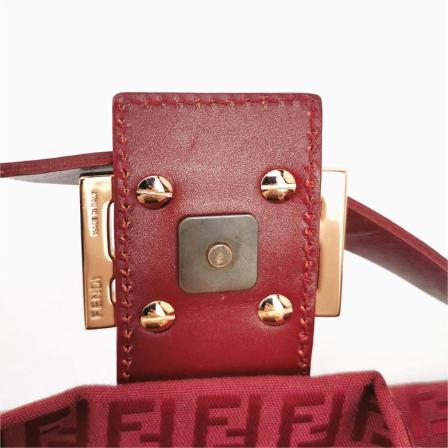 Sold Fendi Baguette Red Zucchino Print Monogram