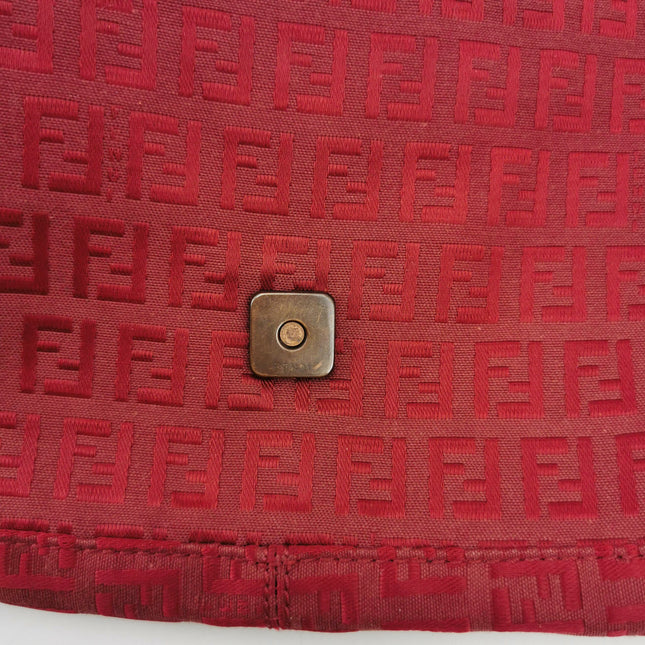 Sold Fendi Baguette Red Zucchino Print Monogram