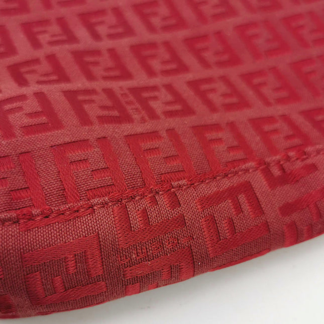 Sold Fendi Baguette Red Zucchino Print Monogram