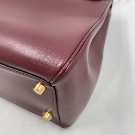 Celine 16 Bag Medium Burgundy Smooth Calfskin Leather With Strap