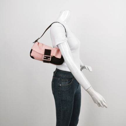 Sold Fendi Baguette Pony Style Calfskin Leather Shoulder Bag in Pink Cow Print