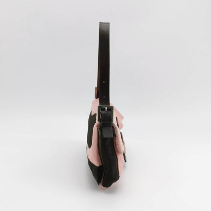 Sold Fendi Baguette Pony Style Calfskin Leather Shoulder Bag in Pink Cow Print
