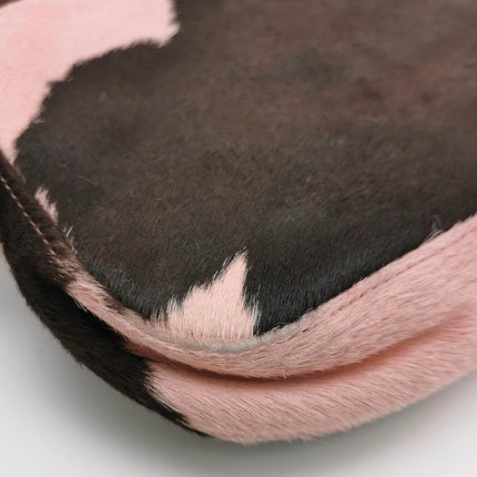 Sold Fendi Baguette Pony Style Calfskin Leather Shoulder Bag in Pink Cow Print