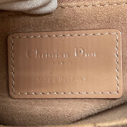 Lady Dior Small Nude Beige Patent Leather with Strap