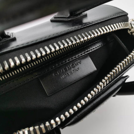 Sold Givenchy Antigona Mini Black Shiny Leather Top Handle bag with Strap