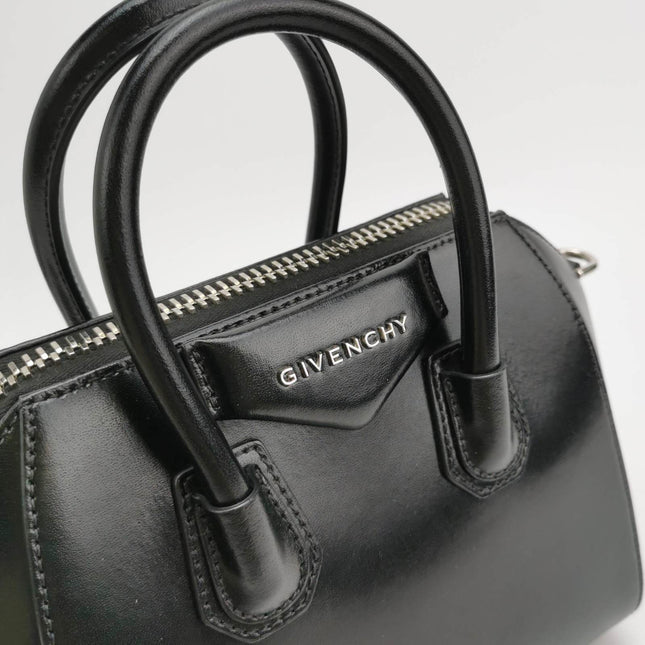 Sold Givenchy Antigona Mini Black Shiny Leather Top Handle bag with Strap