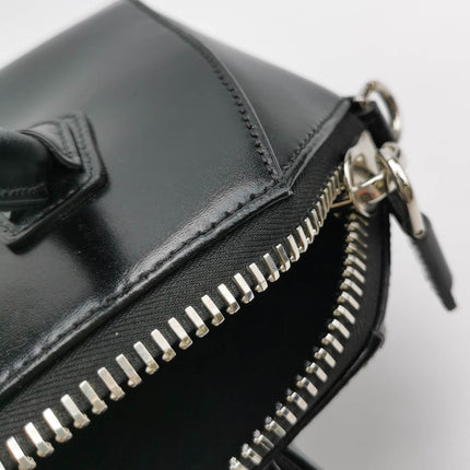 Sold Givenchy Antigona Mini Black Shiny Leather Top Handle bag with Strap