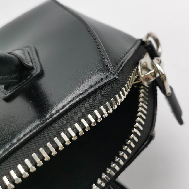 Sold Givenchy Antigona Mini Black Shiny Leather Top Handle bag with Strap