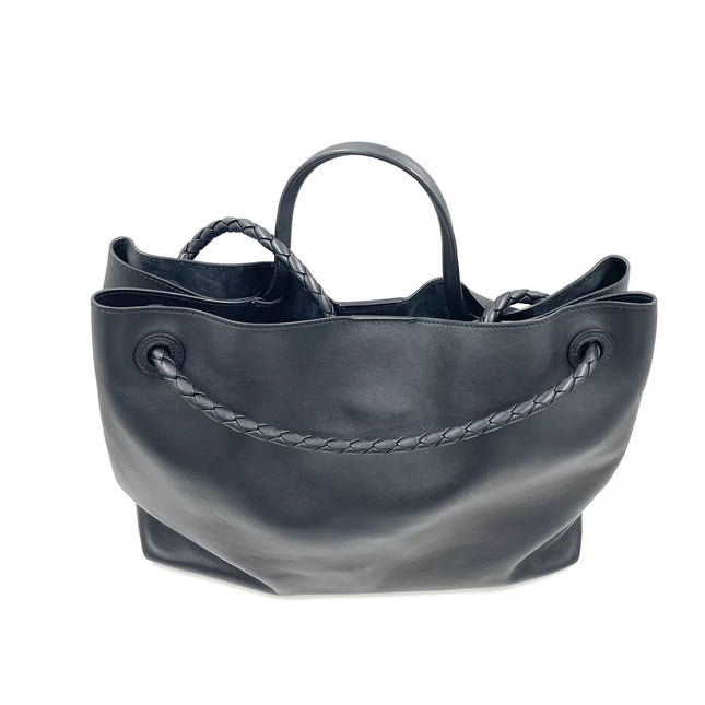 Bottega Veneta Andiamo Large Black Smooth Leather Handbag