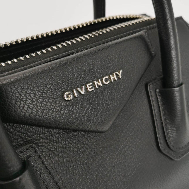 Sold Givenchy Antigona Small Black Calfskin Leather Top Handle bag with Strap
